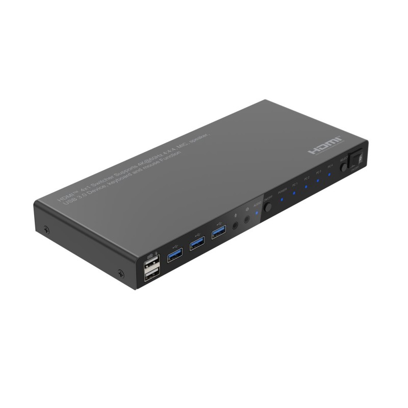 MicroConnect 4K@60Hz HDMI KVM switch, 4x1 MicroConnect 4K@60Hz HDMI KVM switch, 4x1